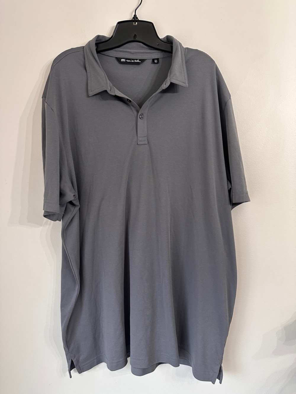 TRAVIS MATHEW grey pima cotton Polo Shirt XXXL